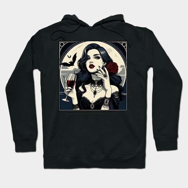 The queen vampire Hoodie by Belle Abreu